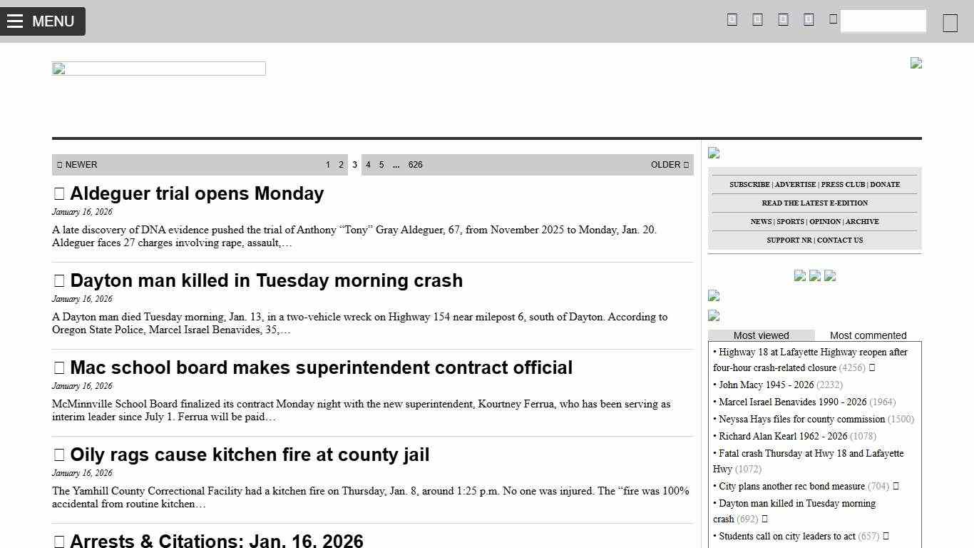 NewsRegister.com - News and information for McMinnville and Yamhill Valley, Oregon - wine country newspaper