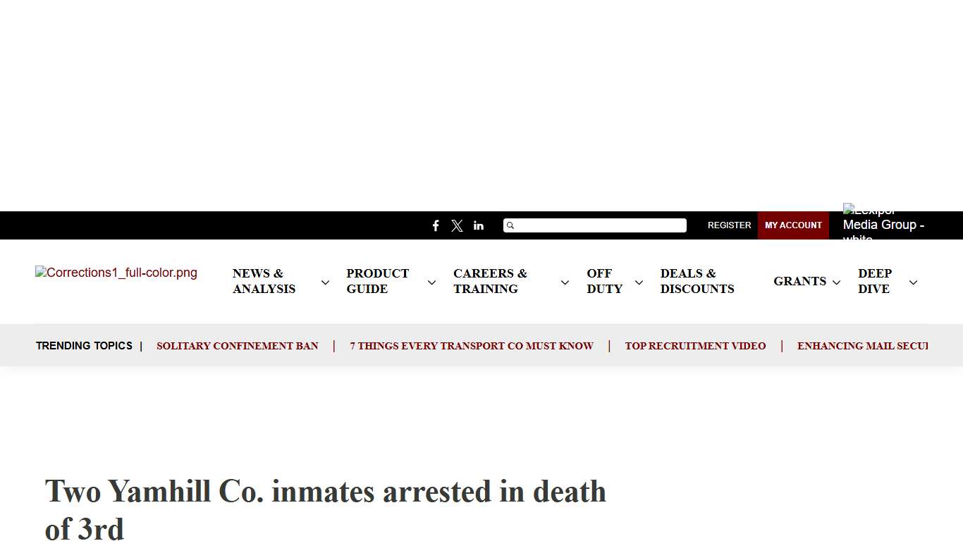Two Yamhill Co. inmates arrested in death of 3rd